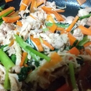 豚肉と小松菜炒め物